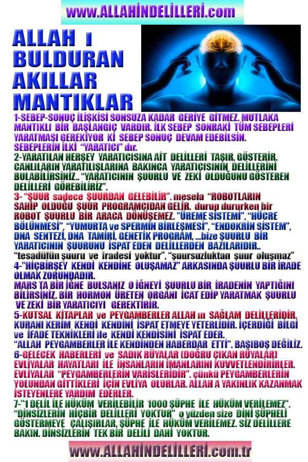 allahin-delilleri, allahin delilleri, allah delilleri, allahin varliginin delilleri